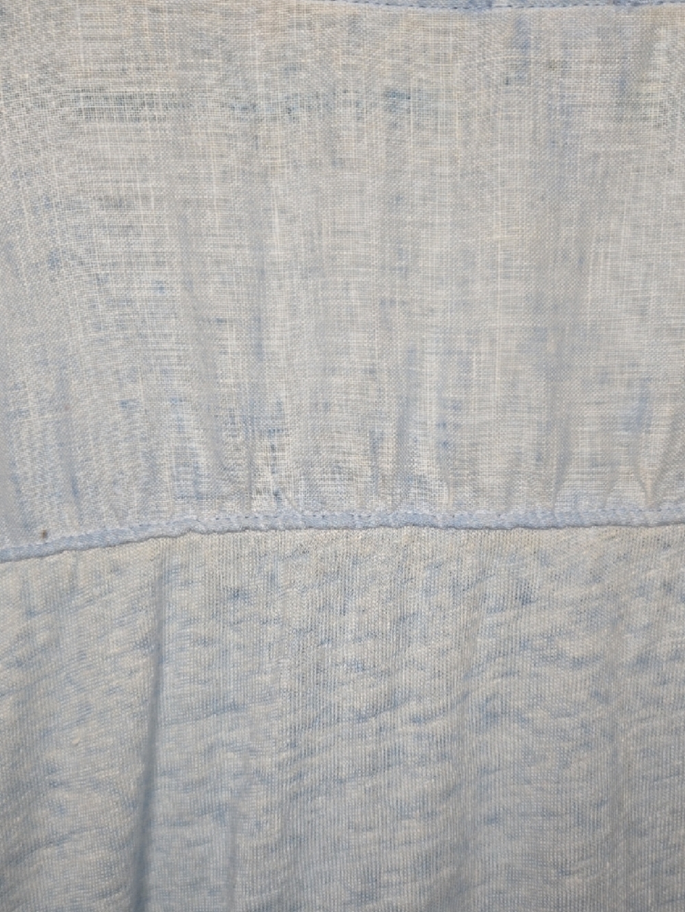 Chico's Sky Blue‎ V-Neck Linen Tunic Lightweight Hi Low Size 4 - Picture 4 of 5